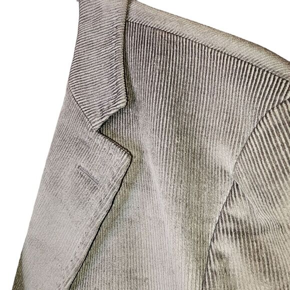 Messagerie Silver Gray Soft Corduroy 4 Button Font Sports Coat Size 50 - Picture 7 of 16